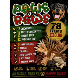 Treat Box for Dogs 78 100%NATURAL Items Dog Treats