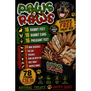 Chicken Free Treat Box for Dogs 78 100% Natural